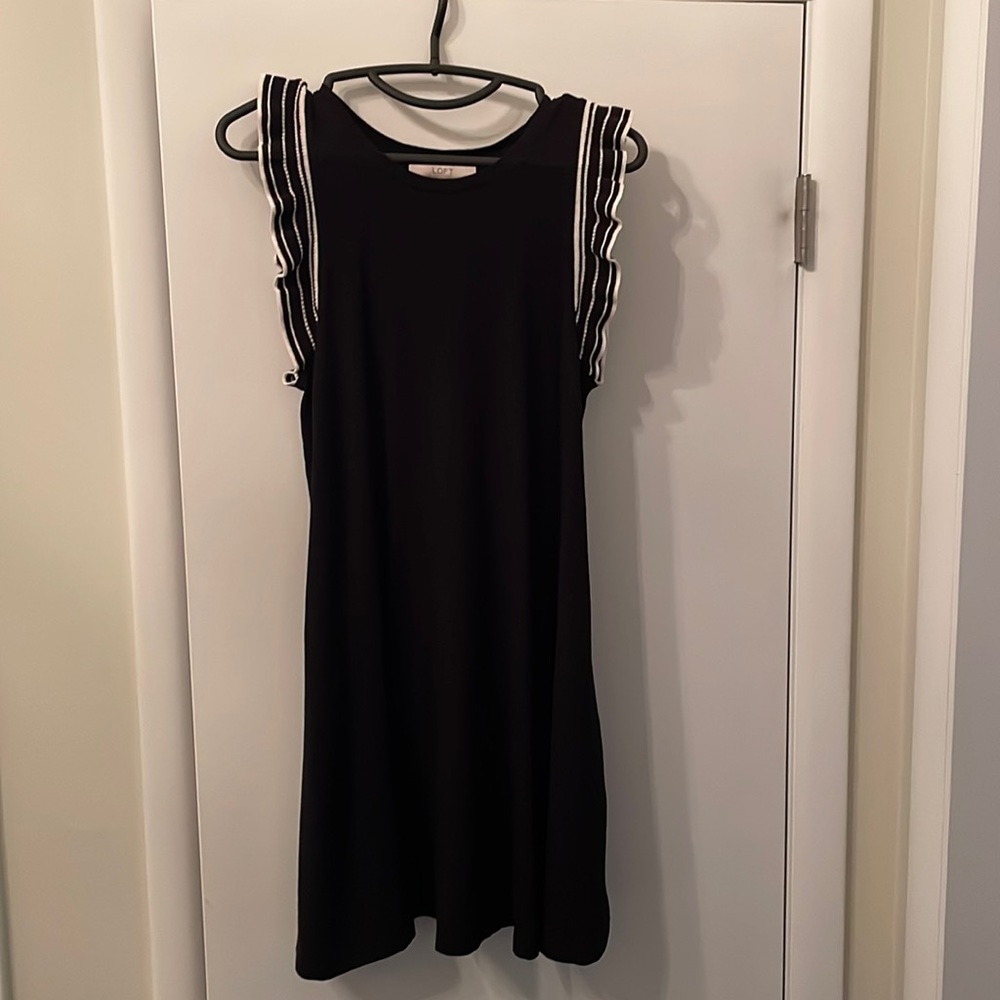 Loft size small black swing dress